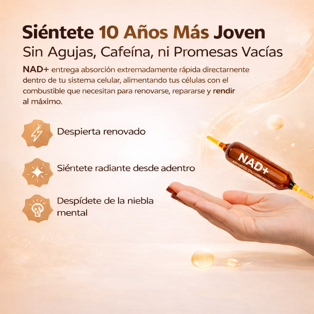 Apoya tus niveles de NAD+ para sentirte más activo, claro y renovado desde adentro